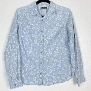 Columbia Floral Button Down Corduroy Blouse